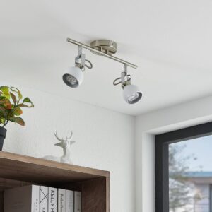 Svítidlo Lindby bílá/nikl/chrom kov