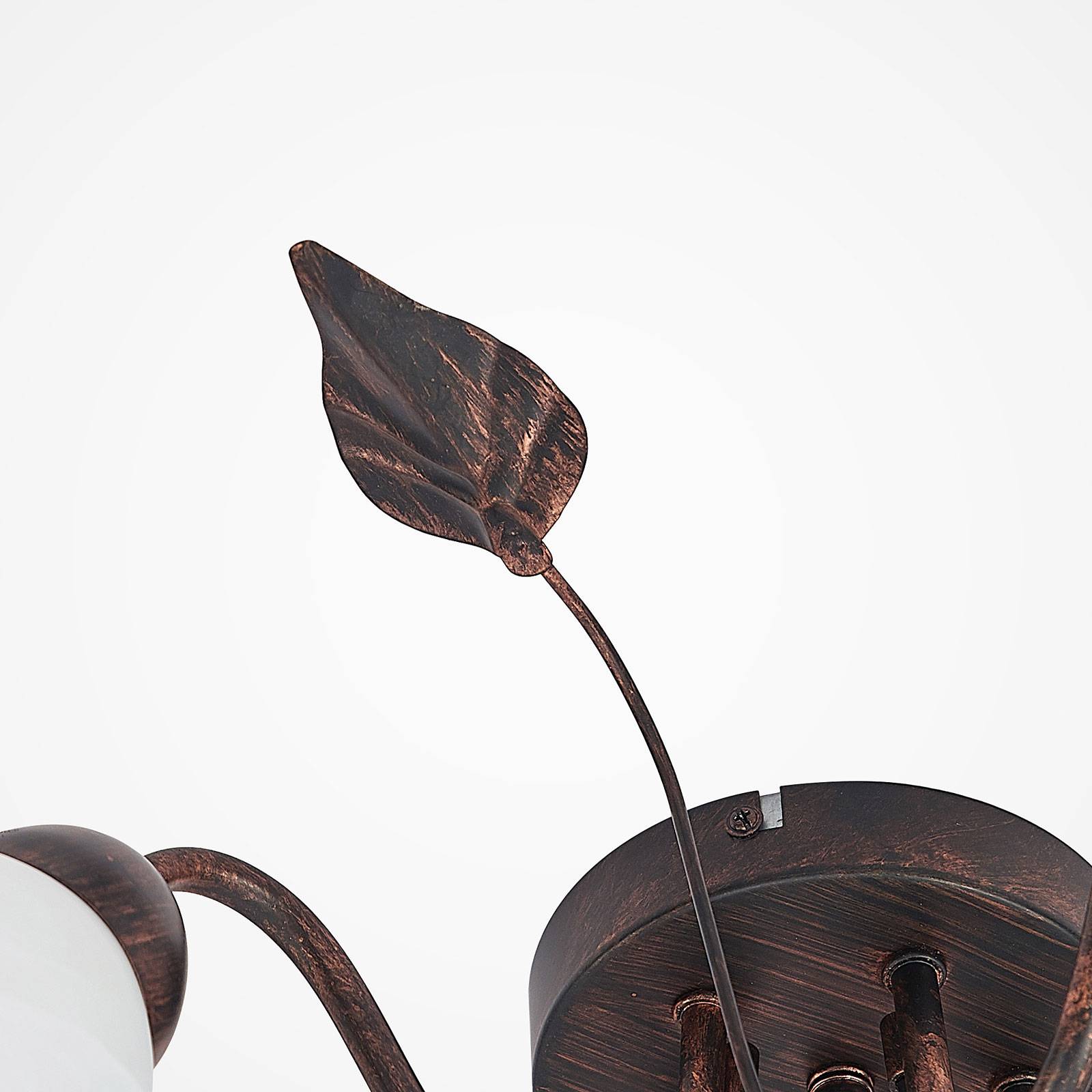 Lindby Noveli stropní světlo, Obývací pokoj / jídelna, železo, sklo, E14, 40W, K: 20.5cm - Image 5