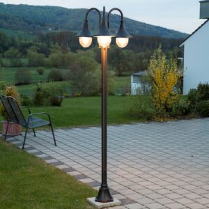 Svítidlo Lindby černá/čirá hliník/polykarbonát