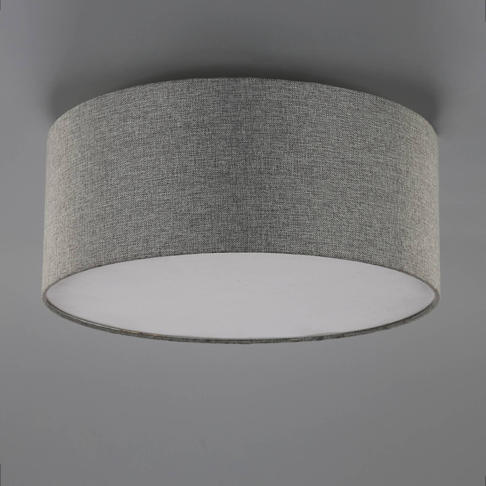 Lindby Stříbrně šedá textilní lampa Pitta ve lnu, Obývací pokoj / jídelna, látka, plast, kov, E27, 60W, K: 22.5cm - Image 3