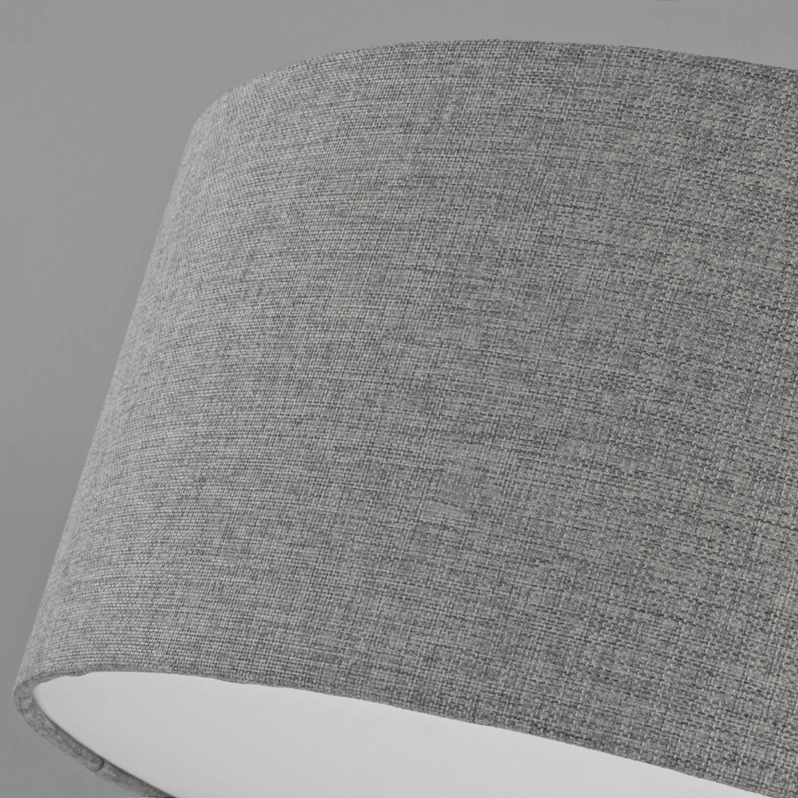 Lindby Stříbrně šedá textilní lampa Pitta ve lnu, Obývací pokoj / jídelna, látka, plast, kov, E27, 60W, K: 22.5cm - Image 4