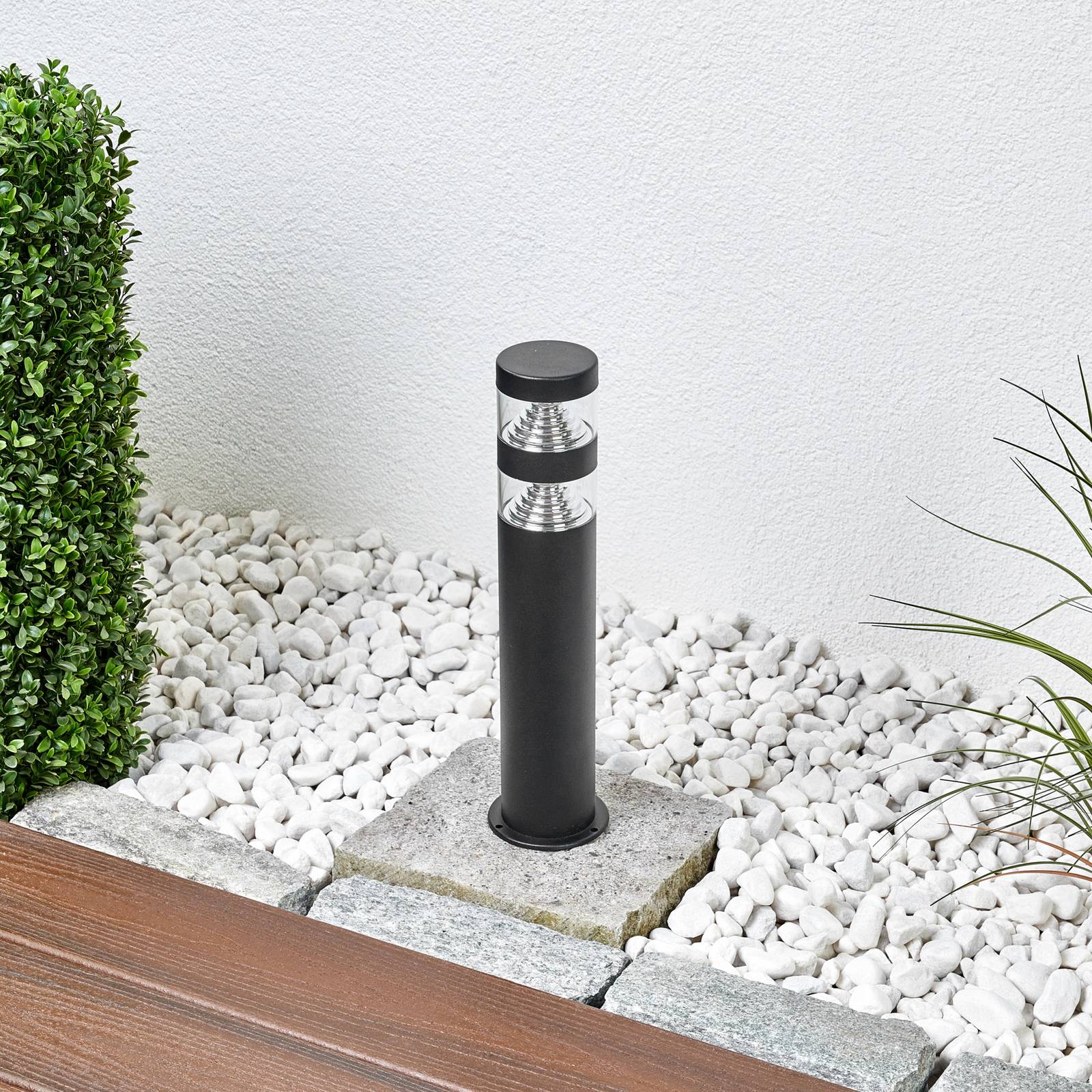 Svítidlo Lindby černá/čirá nerez/plast