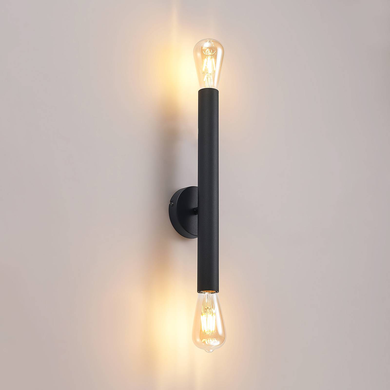 Lindby Thalija nástěnné svítidlo, dvoužárovkové, Obývací pokoj / jídelna, železo, E27, 60W, L: 10 cm, K: 40cm - Image 2