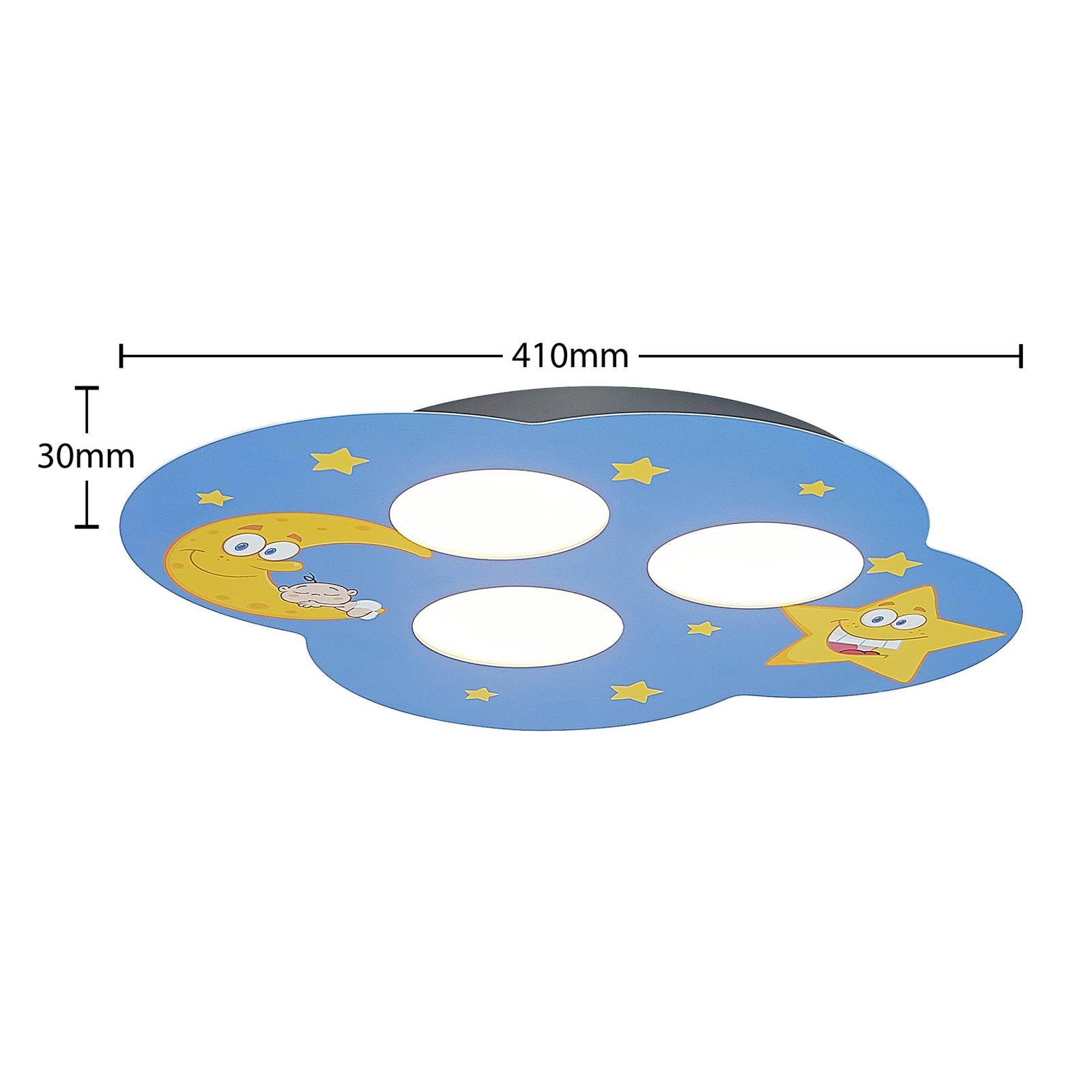 Lindby Thorke stropní svítidlo, noční obloha, Dětský pokoj, železo, GX53, 6W, P: 41 cm, L: 35 cm, K: 3cm - Image 2