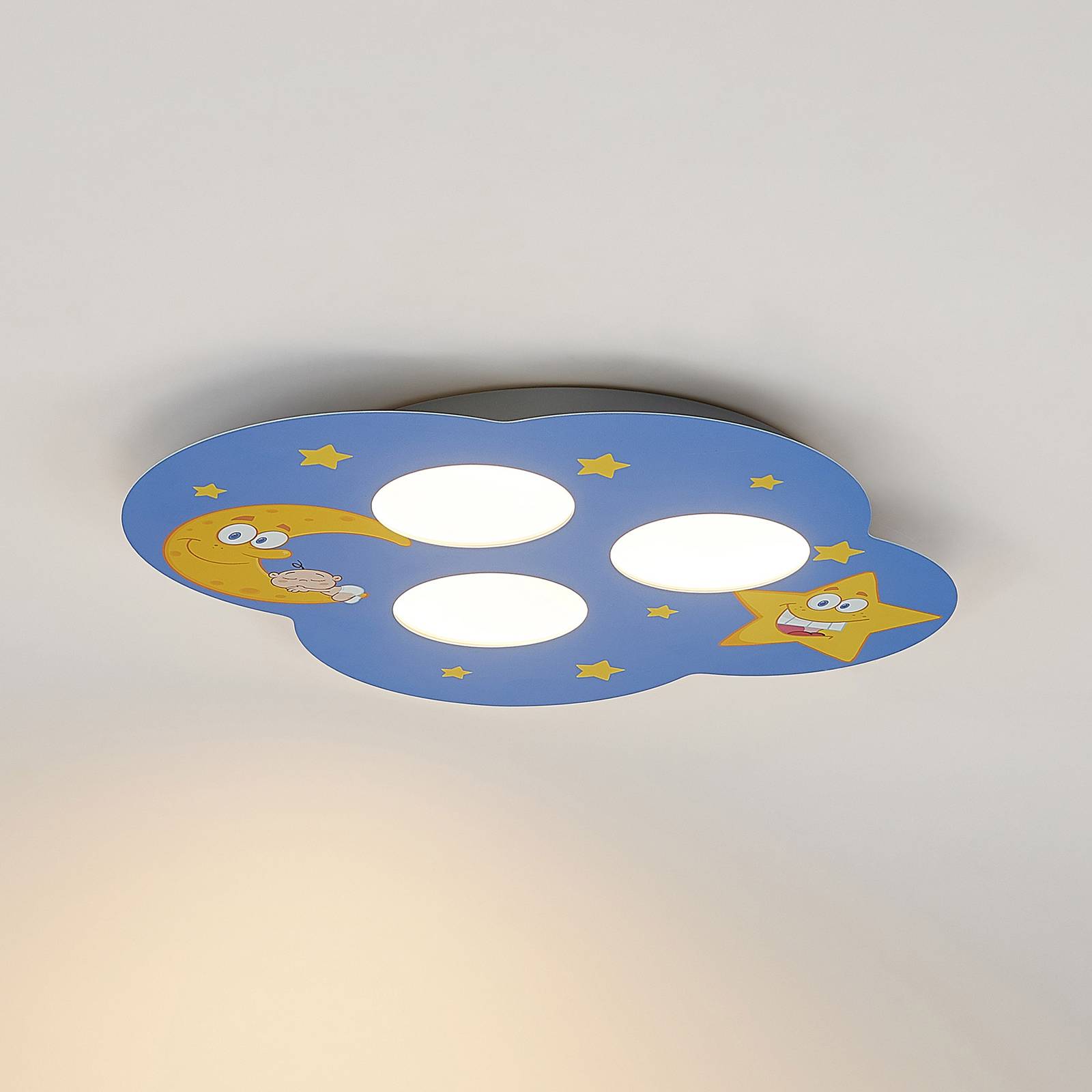 Lindby Thorke stropní svítidlo, noční obloha, Dětský pokoj, železo, GX53, 6W, P: 41 cm, L: 35 cm, K: 3cm - Image 3