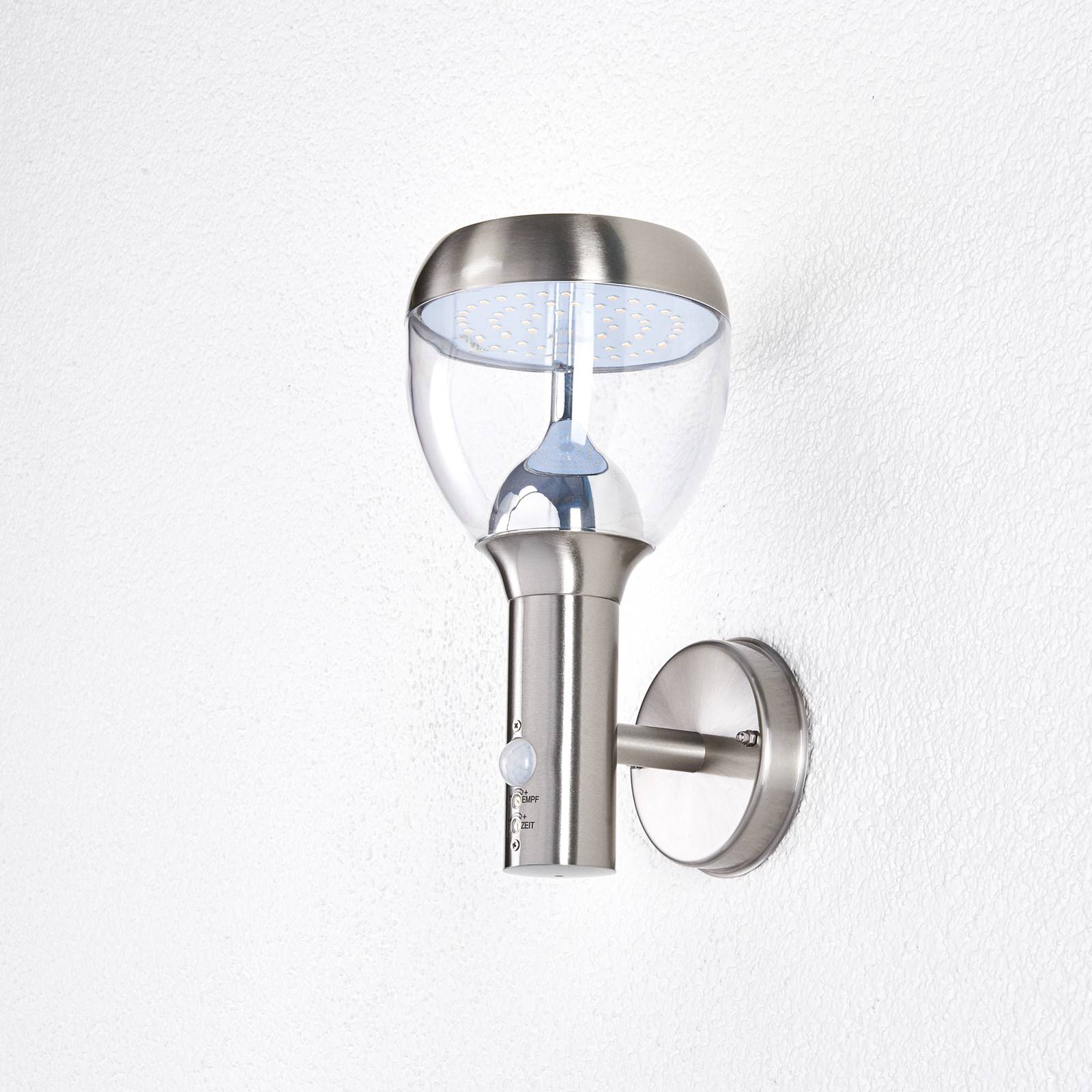 Svítidlo Lindby nerez/čirá nerez/plast