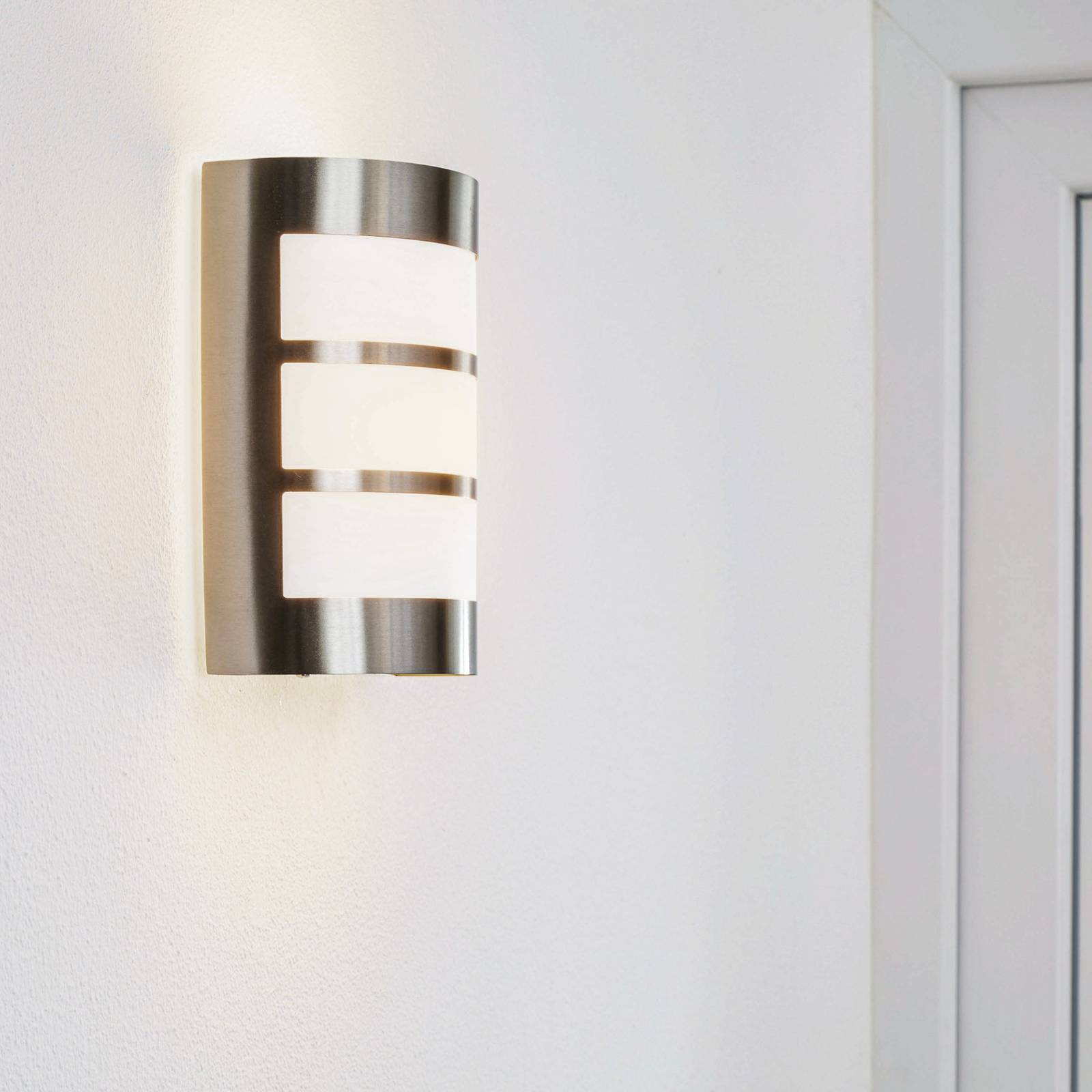 Svítidlo Lindby nerez/opálová bílá nerezová ocel/polykarbonát