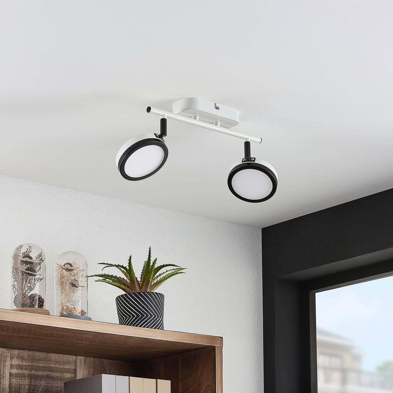 Svítidlo Lindby bílý/černý železo