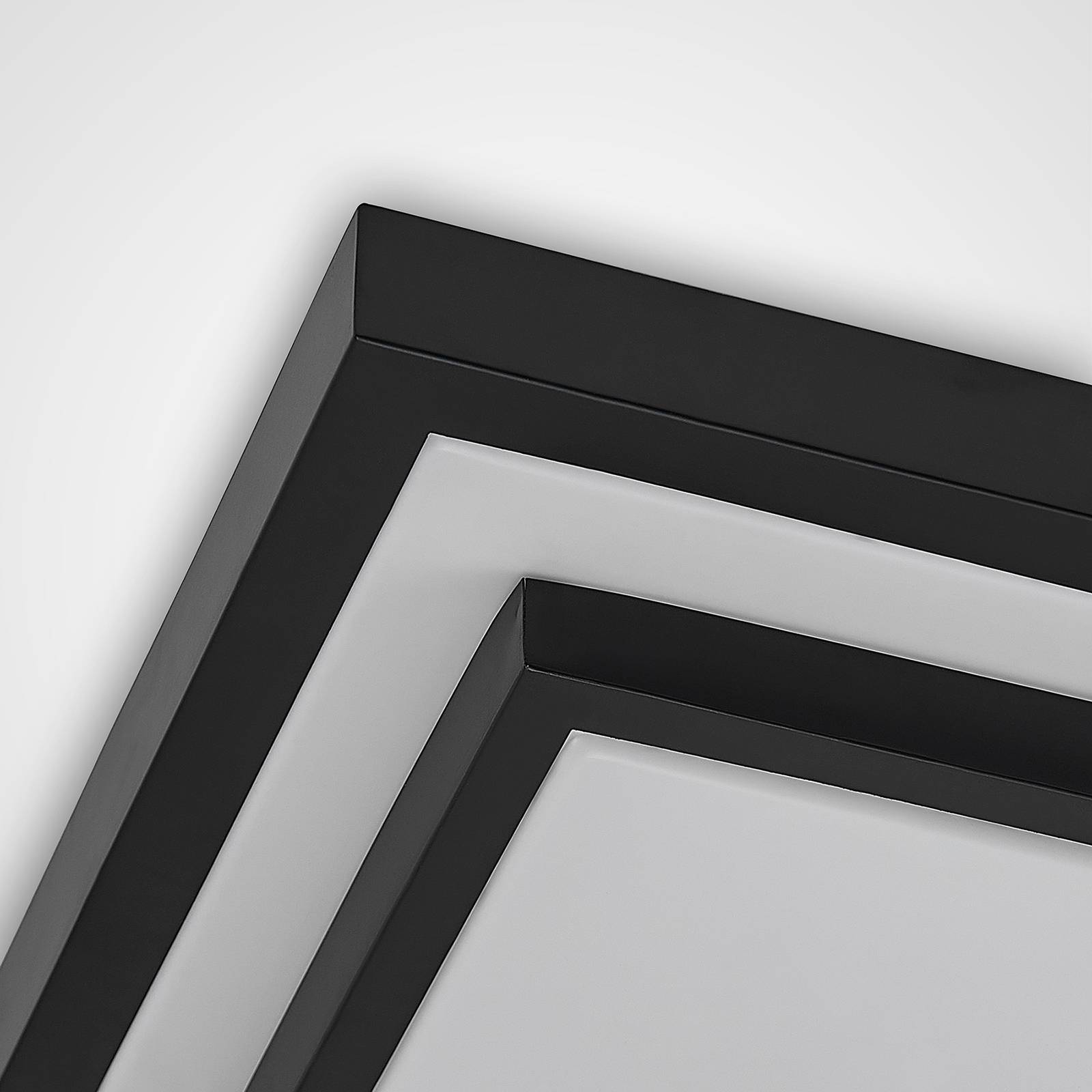 Lindby Vilho LED stropní svítidlo, 37, 5 cm, Pracovna / kancelář, železo, hliník, plast, 24W, P: 37.5 cm, L: 37.5 cm, K: 10cm - Image 5