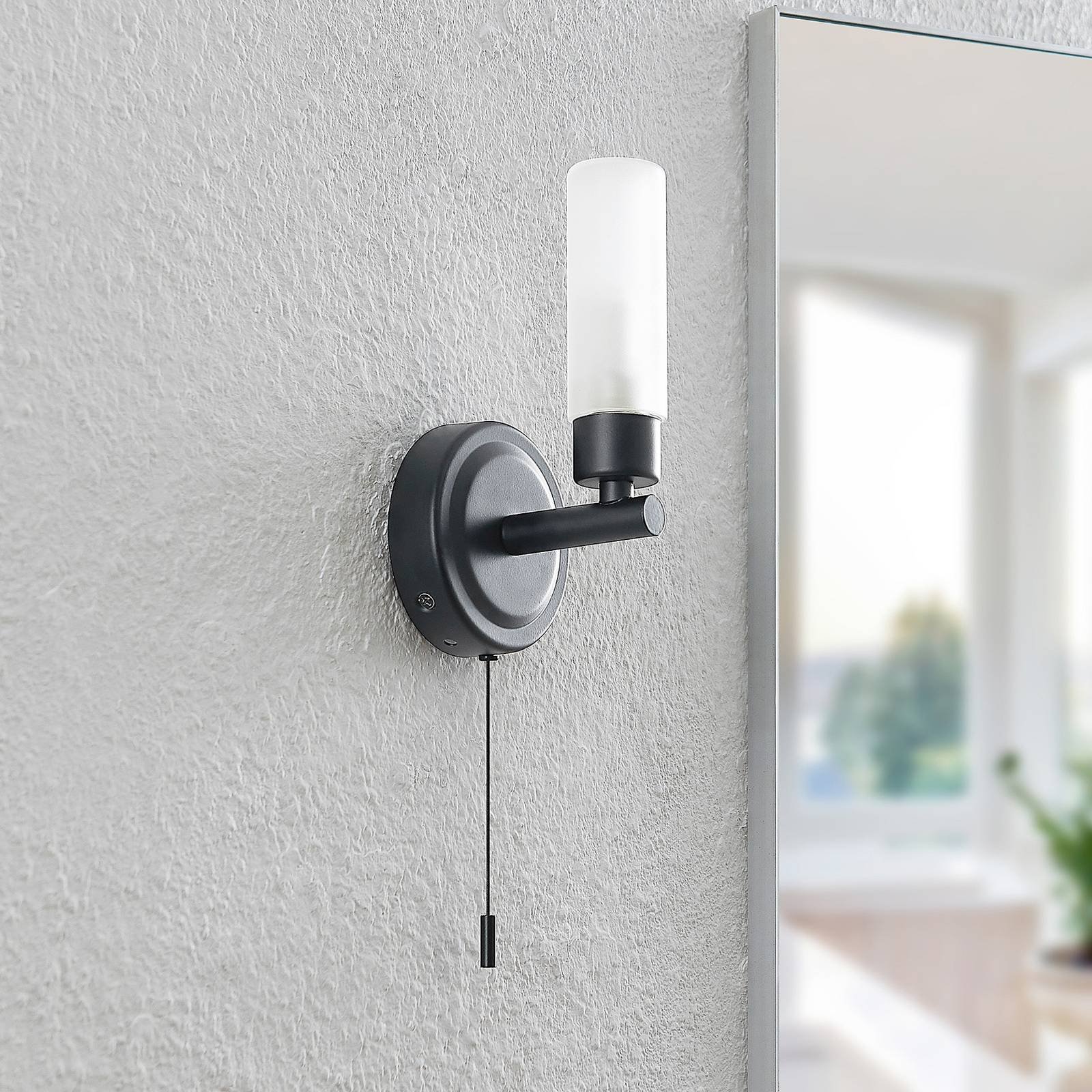 Lindby Nástěnná lampa Vinza, černá, Obývací pokoj / jídelna, Ocel, sklo, G9, 8W, L: 9 cm, K: 18.1cm - Image 2