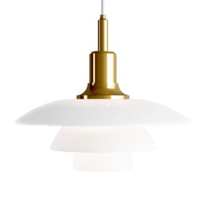 Svítidlo Louis Poulsen bílá/mosaz mosaz/sklo