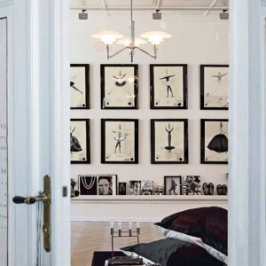 Svítidlo Louis Poulsen lesklý chrom/opálová bílá mosaz/sklo