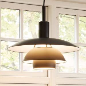 Svítidlo Louis Poulsen černá/bílá hliník/opálové sklo foukané/zinkový odlitek/polykarbonát