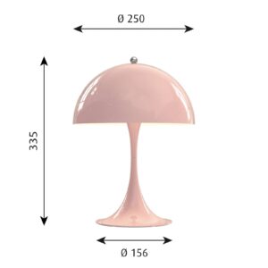 Svítidlo Louis Poulsen světle růžová akryl/hliník