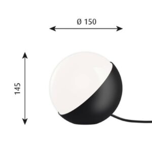 Svítidlo Louis Poulsen černá matná/lesklá bílá hliník/foukané opálové sklo