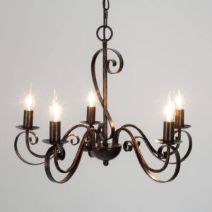 Svítidlo Lucande rezavě hnědá kov