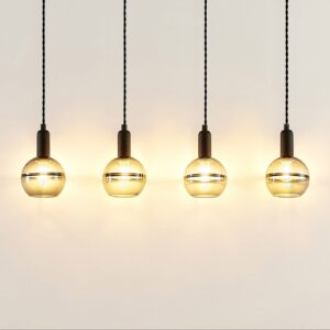 Svítidlo Lucande kouřově šedá/černá matná sklo/kov