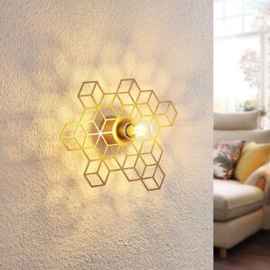 Svítidlo Lucande zlatá železo