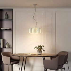 Svítidlo Lucande chrom/čirý železo/křišťál