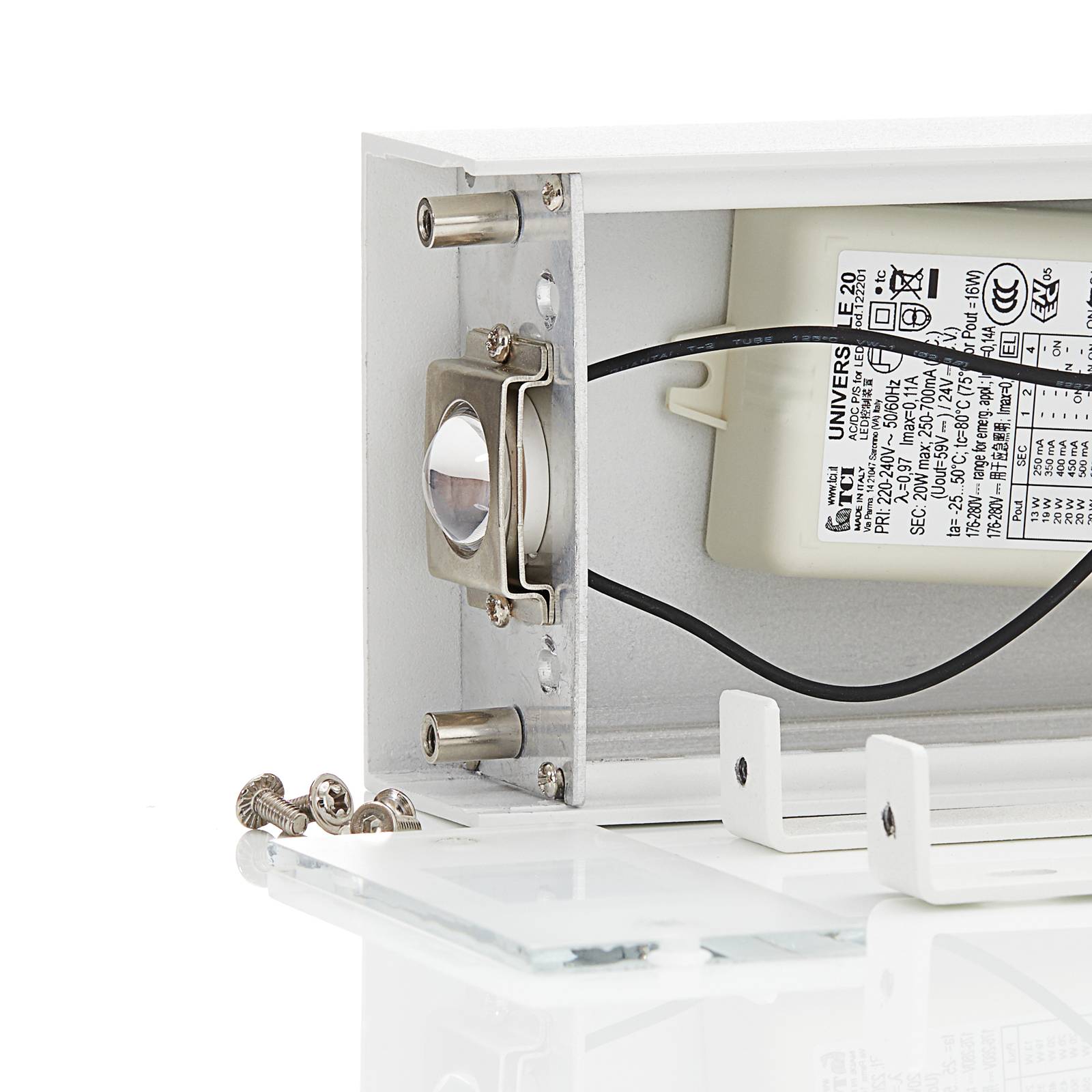 Lucande Anita LED nástěnné světlo bílá výška 36cm, Obývací pokoj / jídelna, ocel, 6.2W, L: 9 cm, K: 36cm - Image 5