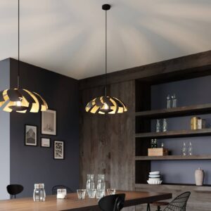 Svítidlo Lucande černá/zlatá železo