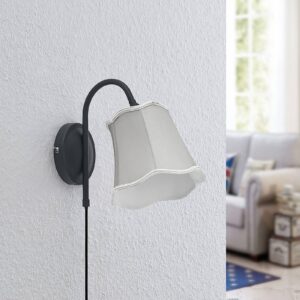 Svítidlo Lucande stříbrošedá/černá tkanina/železo