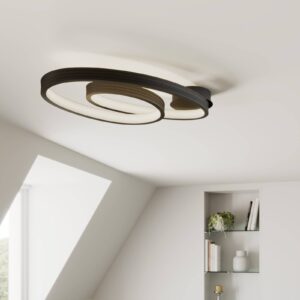 Svítidlo Lucande antracitová/bílá Železo/hliník/silikon