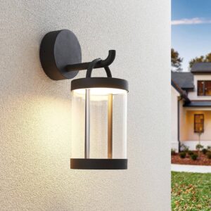 Svítidlo Lucande tmavě šedá/průhledná hliník/sklo