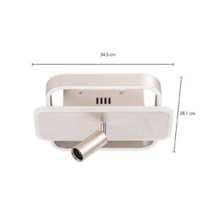 Svítidlo Lucande nikl kartáčovaný hliník/železo/akryl/silikon