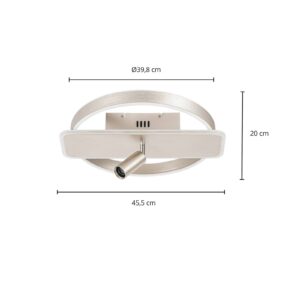 Svítidlo Lucande nikl kartáčovaný hliník/železo/akryl/silikon