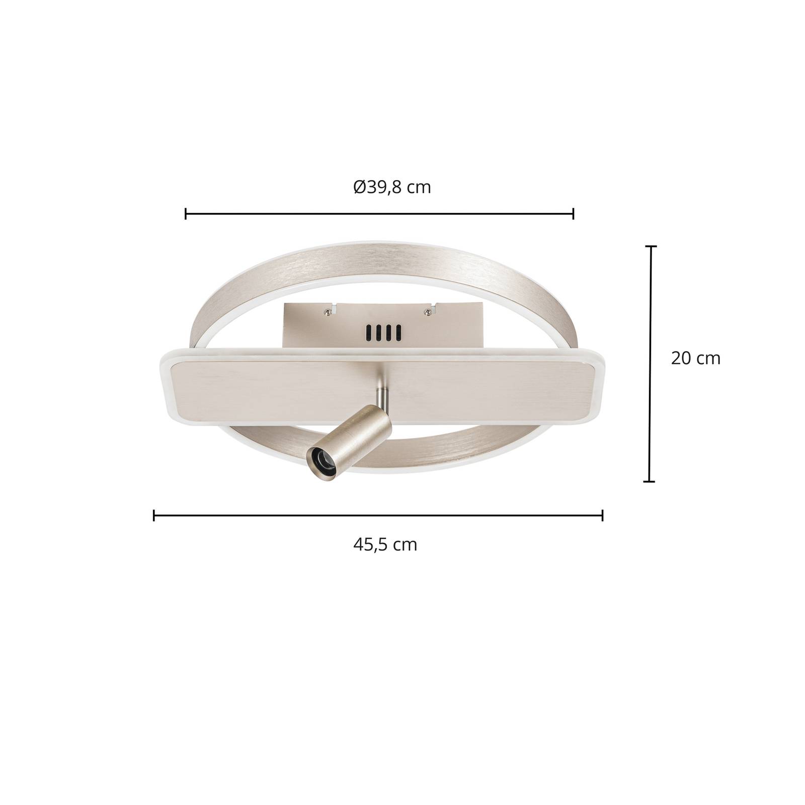 Svítidlo Lucande nikl kartáčovaný hliník/železo/akryl/silikon