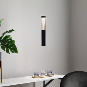 Svítidlo Lucande černá/čirá železo/plast