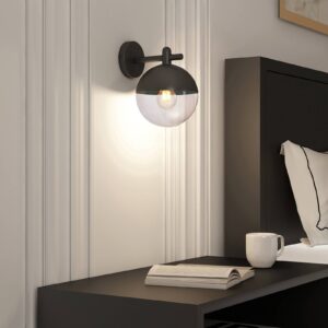 Svítidlo Lucande čirá/černá sklo/kov