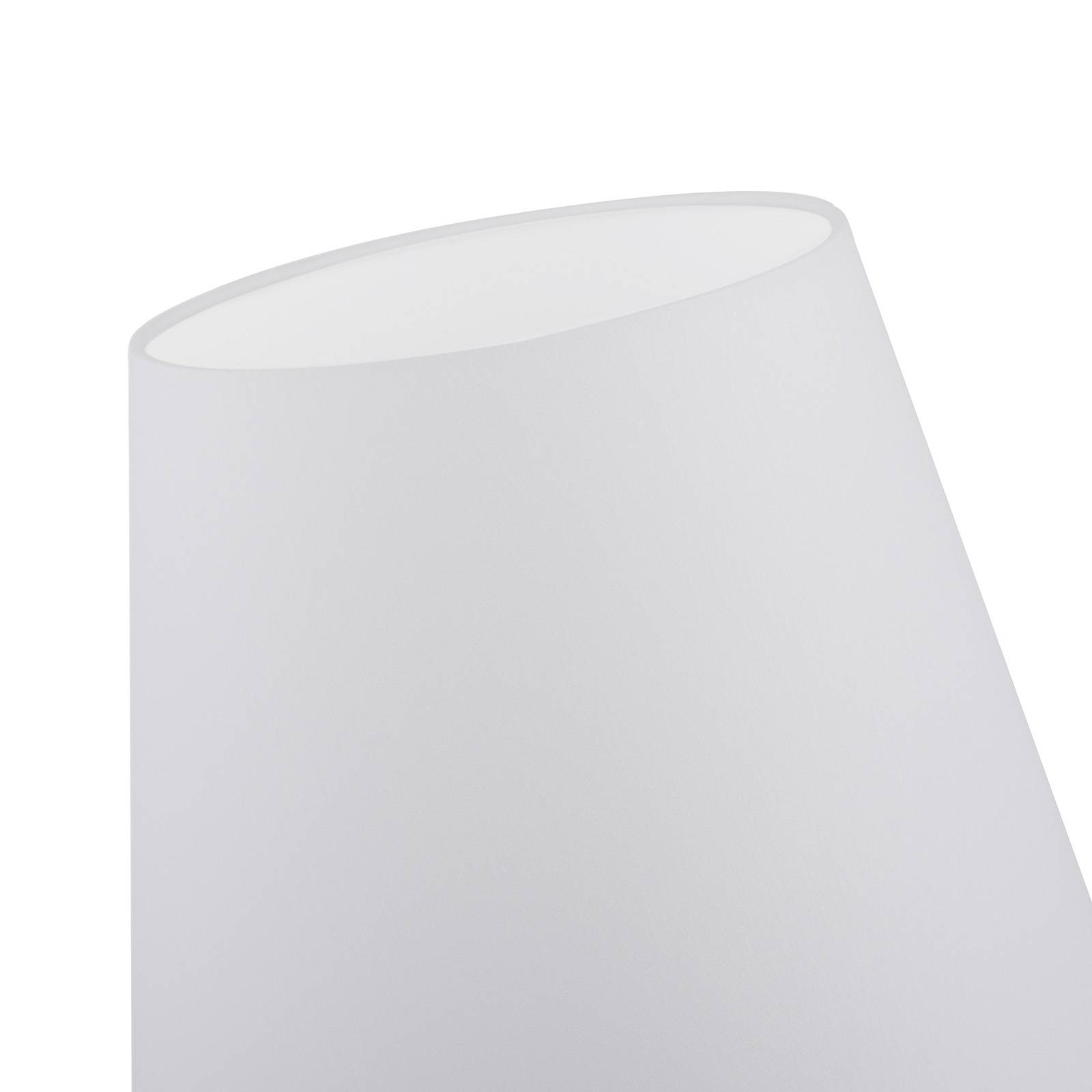 quitani Stolní lampa Quitani Elif bílá, kuželový tmavý dub, Obývací pokoj / jídelna, Ocel, chintz, dubové dřevo, E27, 40W, K: 60cm - Image 5