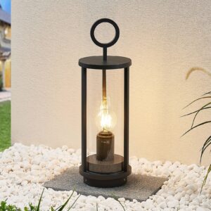 Svítidlo Lucande grafit hliníkový odlitek/sklo