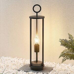 Svítidlo Lucande grafit hliníkový odlitek/sklo