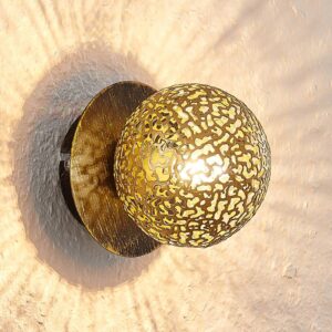 Svítidlo Lucande černá/zlatá železo