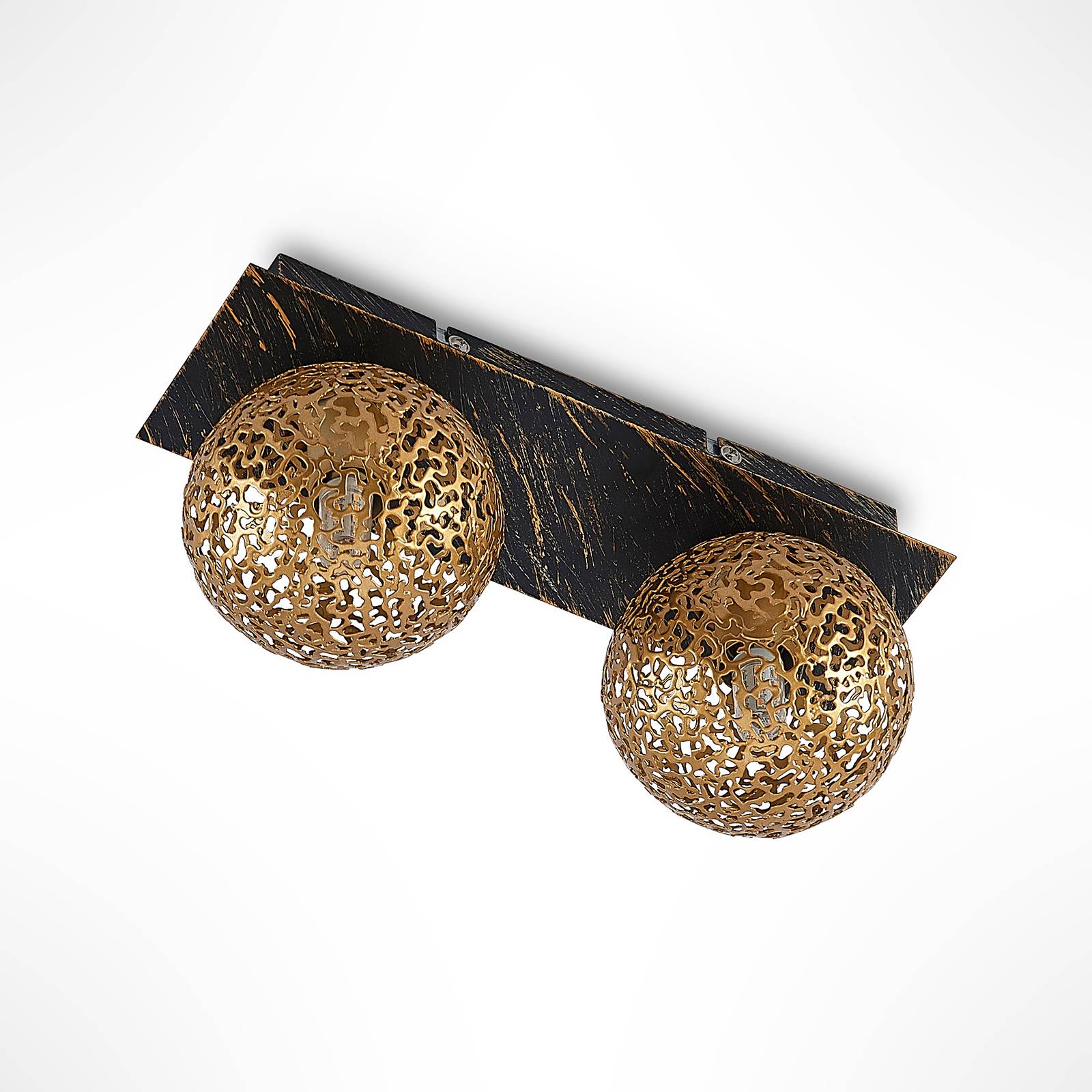 Lucande Evory stropní světlo, hranaté, 2 zdroje, Obývací pokoj / jídelna, železo, G9, 40W, P: 26 cm, L: 10 cm, K: 12.8cm - Image 4