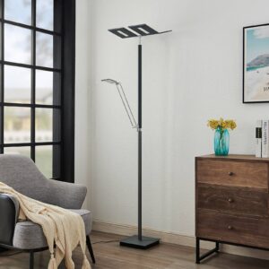 Svítidlo Lucande antracit/chrom hliník/železo