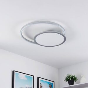 Svítidlo Lucande stříbrná železo/hliník/plast