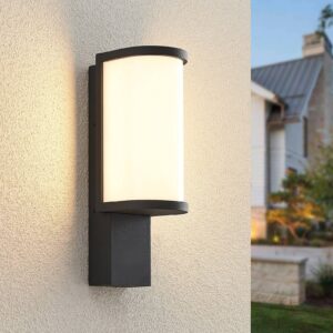 Svítidlo Lucande grafit (RAL 840-M)/bílý hliník/polykarbonát