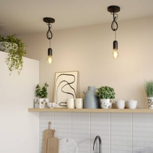 Svítidlo Lucande černá/šedá železo