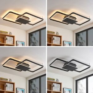 Svítidlo Lucande matná černá hliník/železo/silikon