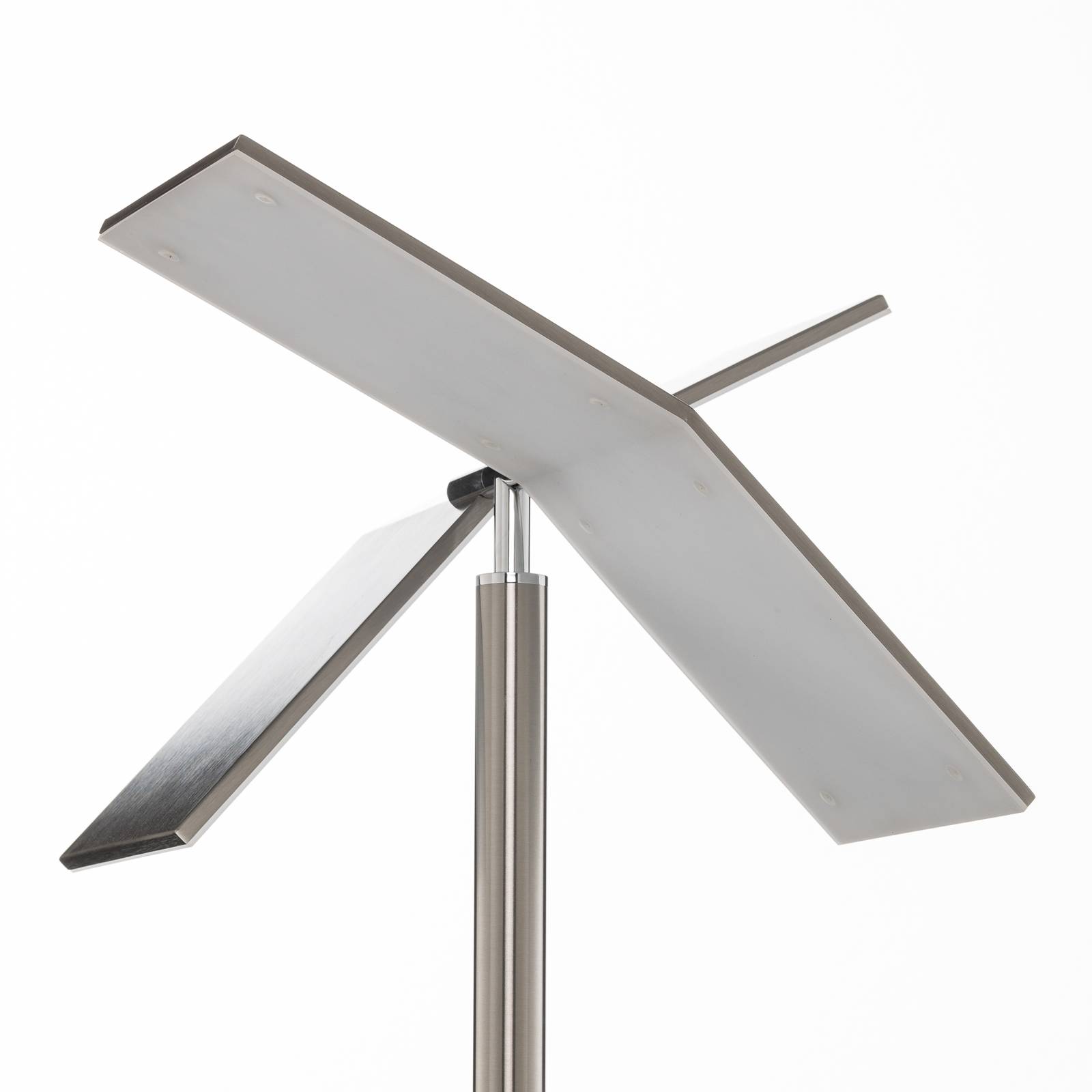 Lucande Kamari LED stojací lampa nikl čtecí rameno, Obývací pokoj / jídelna, nerez, plast, 38W, P: 42 cm, L: 40 cm, K: 180cm - Image 2