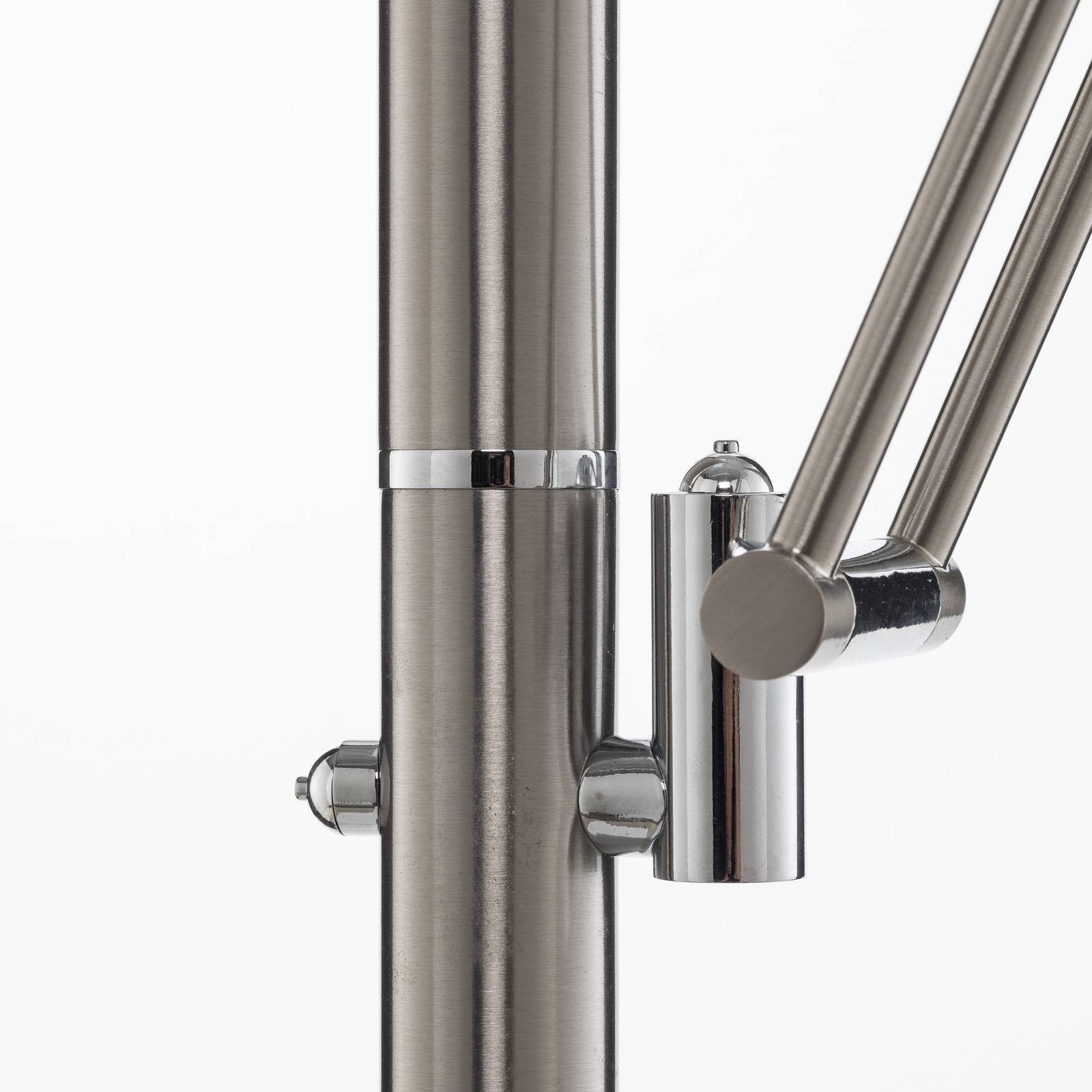 Lucande Kamari LED stojací lampa nikl čtecí rameno, Obývací pokoj / jídelna, nerez, plast, 38W, P: 42 cm, L: 40 cm, K: 180cm - Image 3