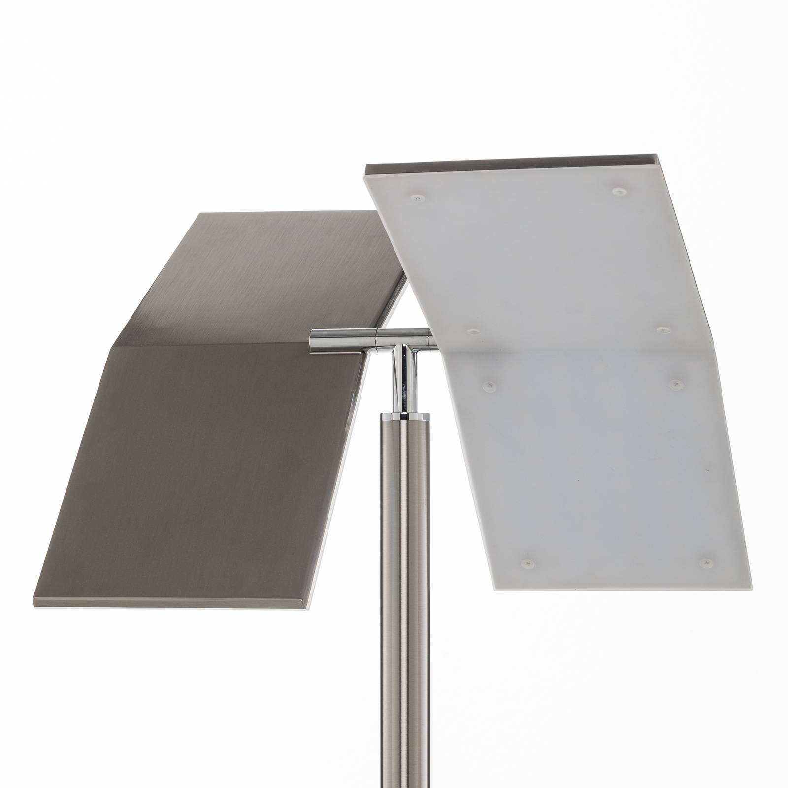 Lucande Kamari LED stojací lampa nikl čtecí rameno, Obývací pokoj / jídelna, nerez, plast, 38W, P: 42 cm, L: 40 cm, K: 180cm - Image 4