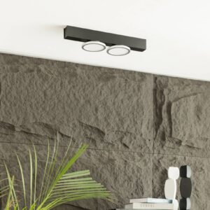 Svítidlo Lucande černá železo/hliník