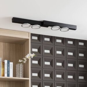 Svítidlo Lucande černá železo/hliník