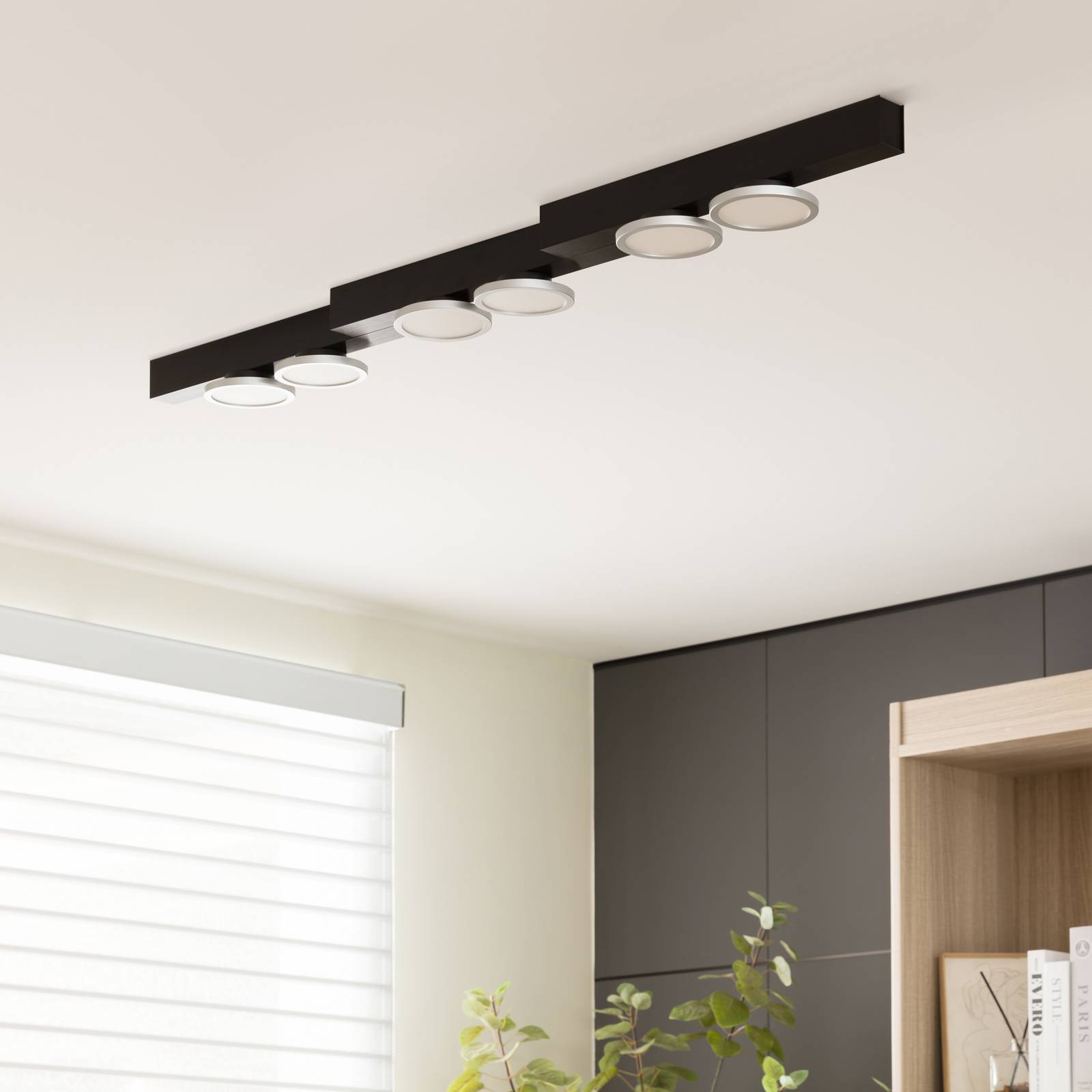 Svítidlo Lucande černá železo/hliník