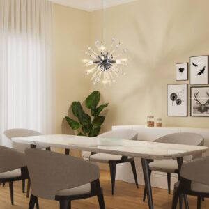 Svítidlo Lucande chrom/čirá železo/sklo